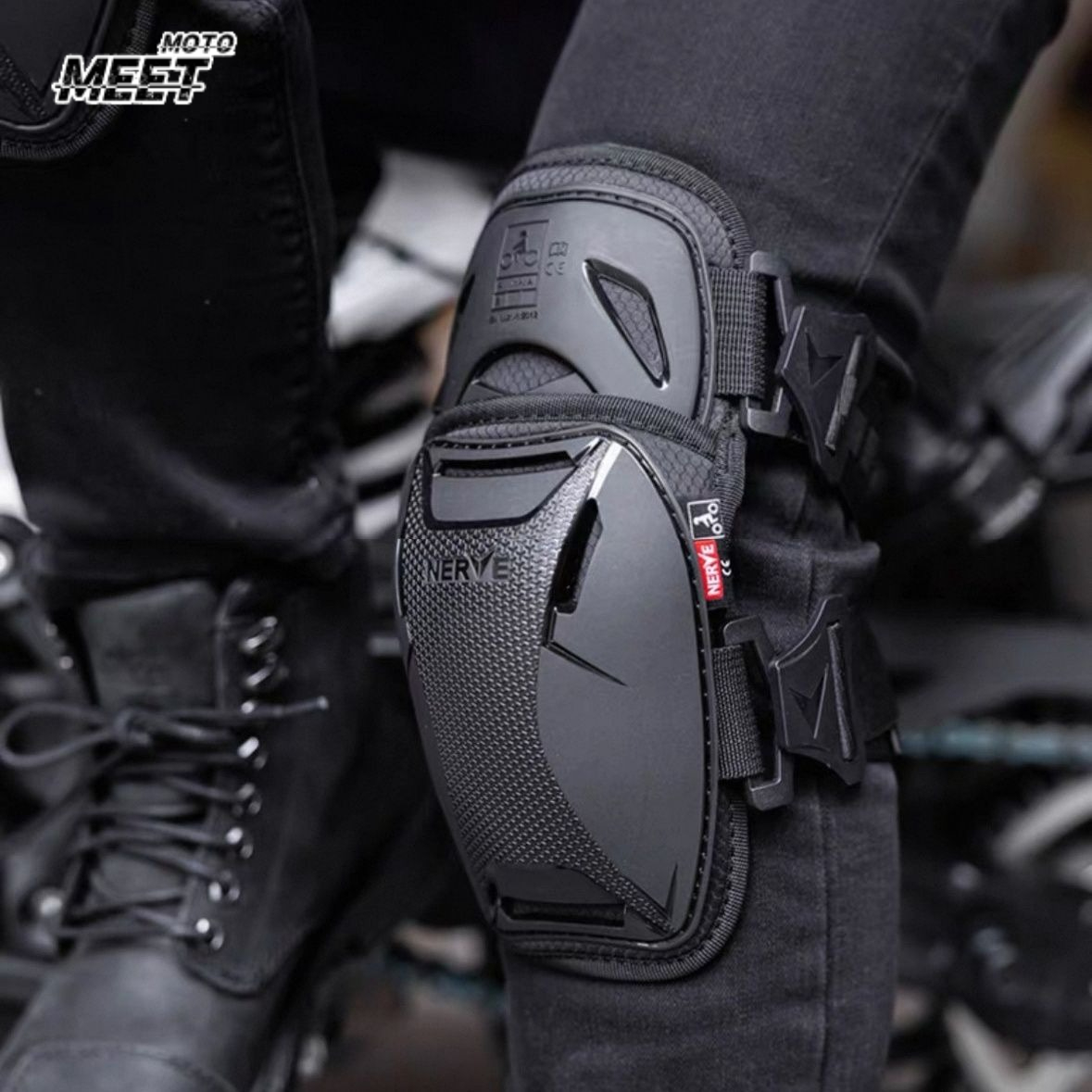 Mountain Biking Knee And Elbow Pads - NERVE Motorcycle Knee Pads Motocross Guards