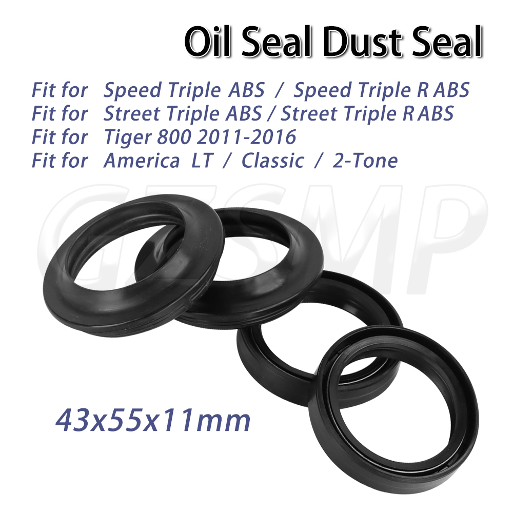 Fork Oil Seal - 43X55X11mm Oil Dust Seal Motorcycle Front