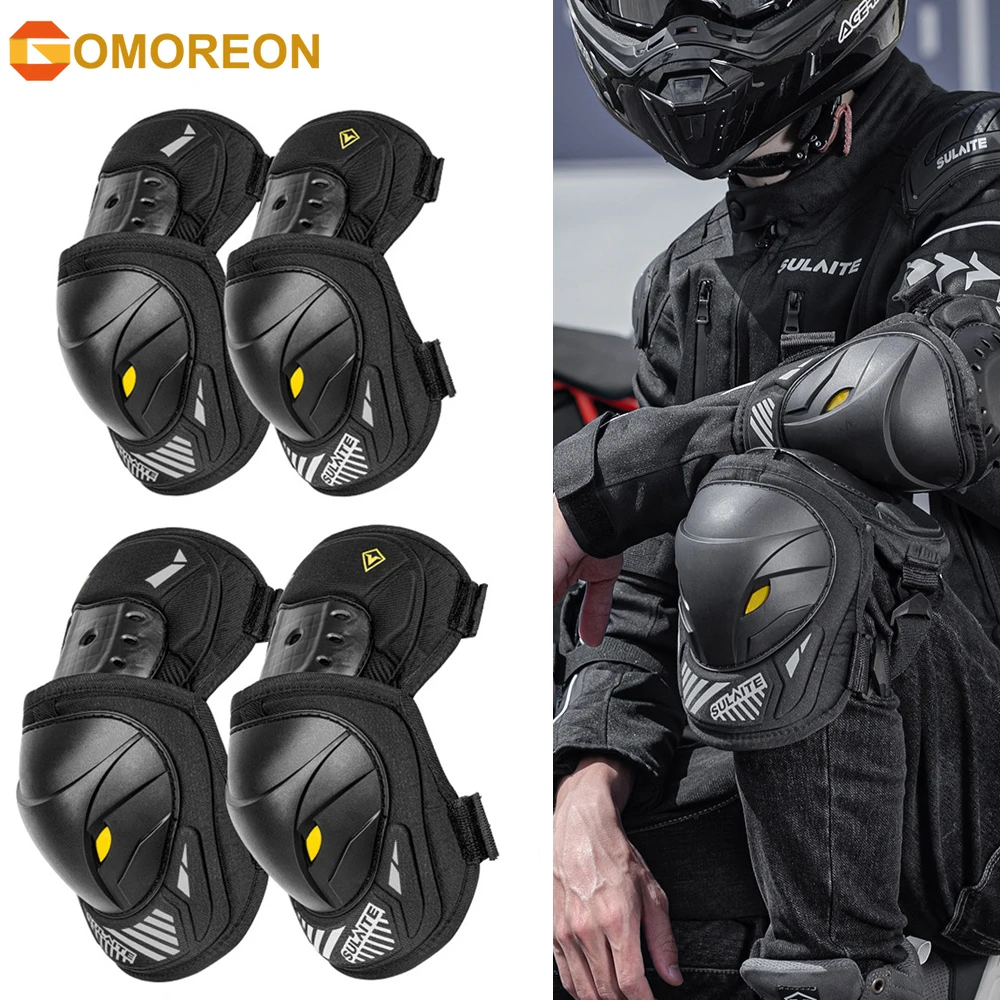 GOMOREON 1Pair Motorcycle Elec - Mountain Biking Knee And Elbow Pads recension och pris