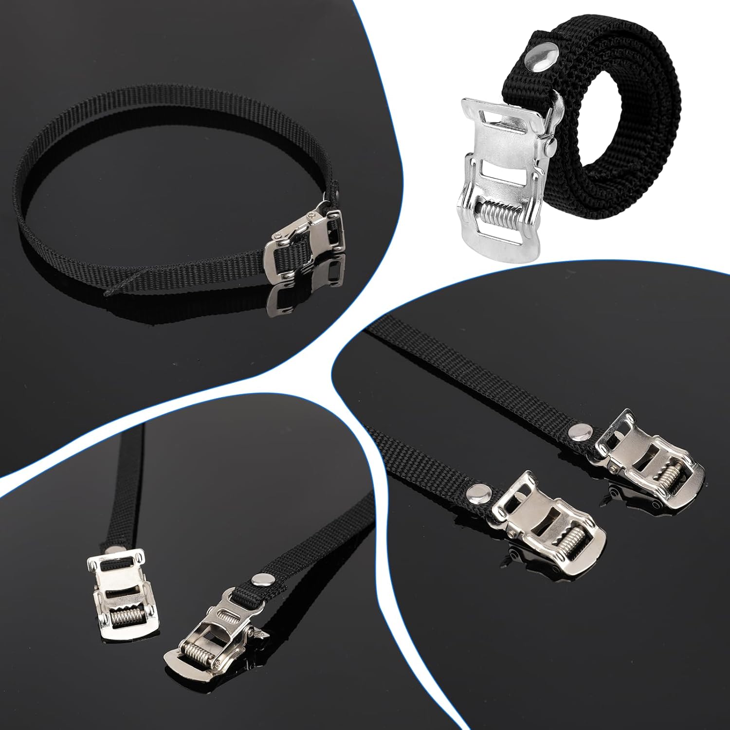 1/2pair Bikes Pedal Toe Straps - Mountain Biking With Dog recension och pris